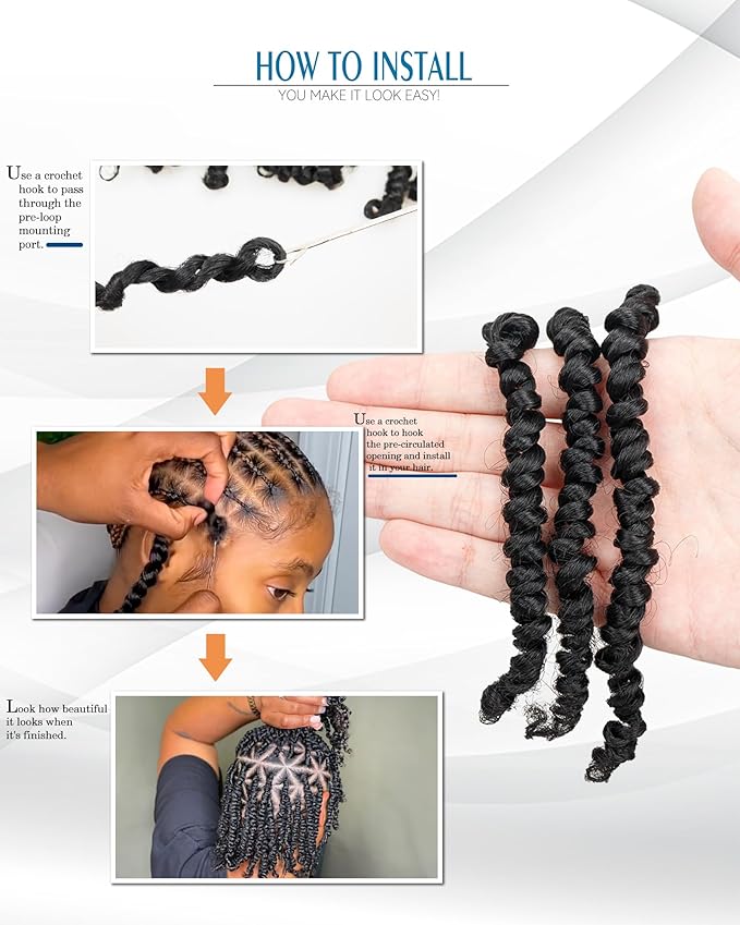 Pre-Twisted Passion Twist Crochet Hair for Black Women and Kids,Passion Twist Hair Pre Looped Bohemian Braids 4 Inch 8 Packs Short Bob Spring Twist Curly Braiding Crochet Hair Extensions(4"-8P,1B)