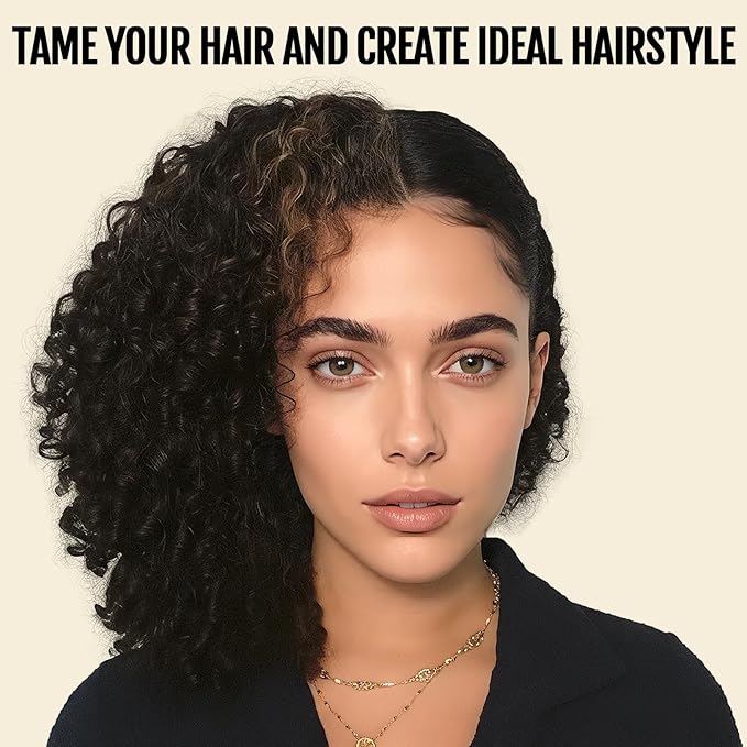 Edge Control for Black Women with Castor Oil & Biotin - Strong Hold Braiding Curly Hair Gel Edge Control Wax - Hair Styling Wax Non-Greasy, Non-Flaking, Supports Hair Growth, For All Hair Types 5.3 OZ