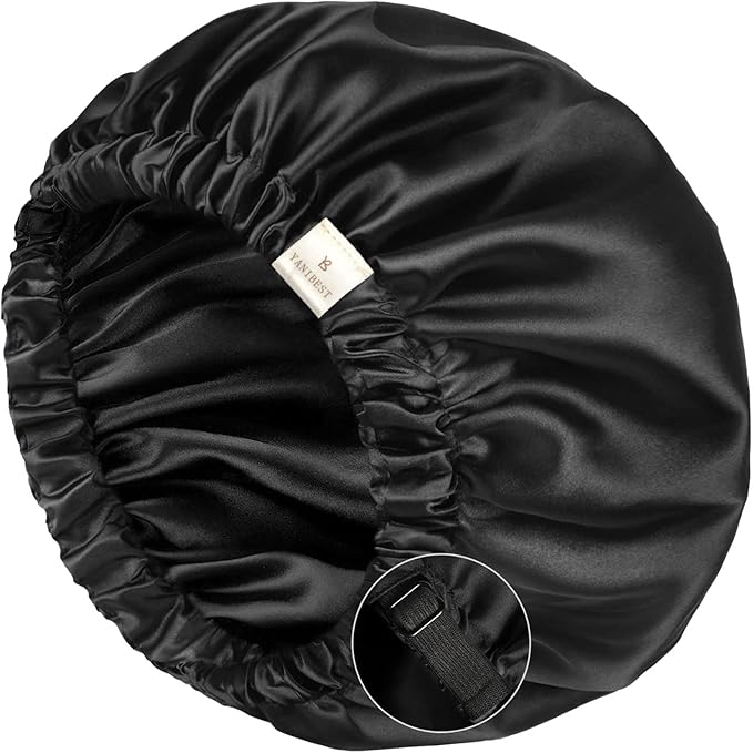 YANIBEST Silk Bonnet Satin Bonnet for Sleeping Women Men, Adjustable Double Layer Hair Bonnet for Curly Braids Reduce Frizz