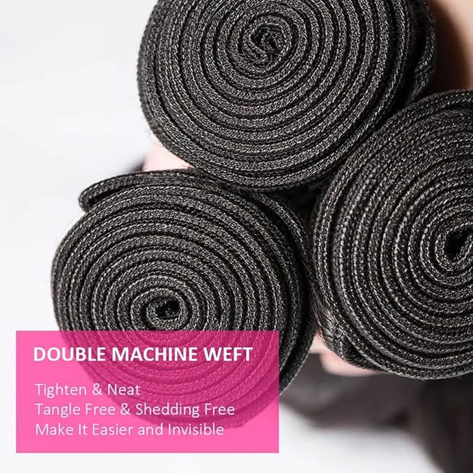 Body Wave Bundles 12A Grade Human Hair Bundles(18 20 22 24 Inch)100% Unprocessed Brazilian Body Wave Human Hair 4 Bundles Hair Extensions for Black Women Natural Color