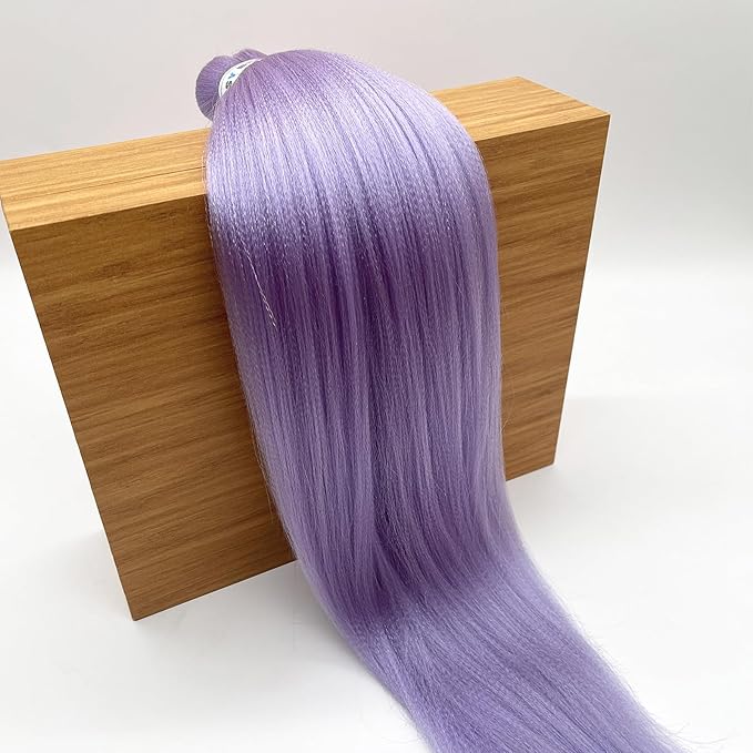 Purple Lavender Braiding Hair Pre Stretched Crochet Kids Pre Sectioned Braiding Hair Extensions 26 inch Hypoallergenic Synthetic Knotless Natural Braids