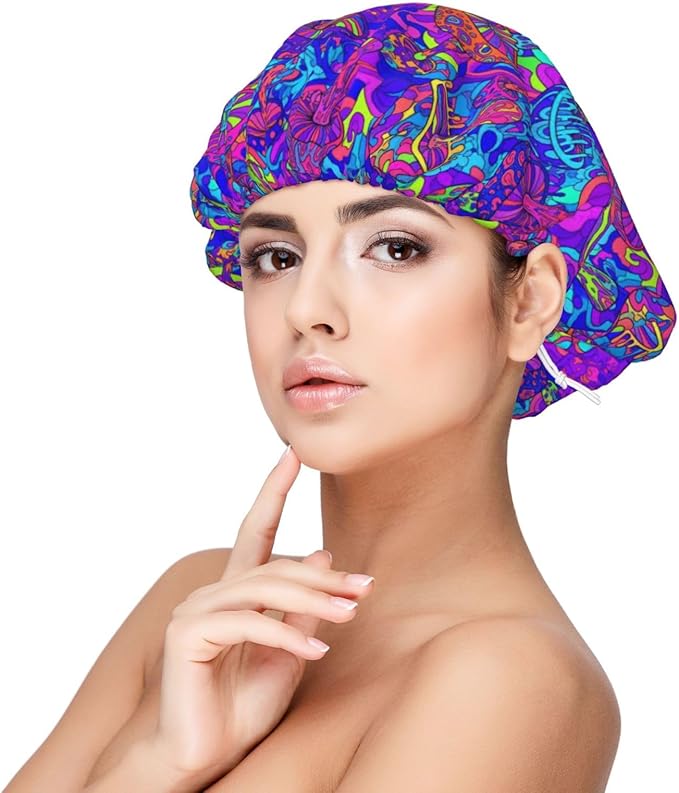 Satin Silk Bonnet for Sleeping Women Double Layer Sleep Hair Bonnets Caps for Curly Braid Hair