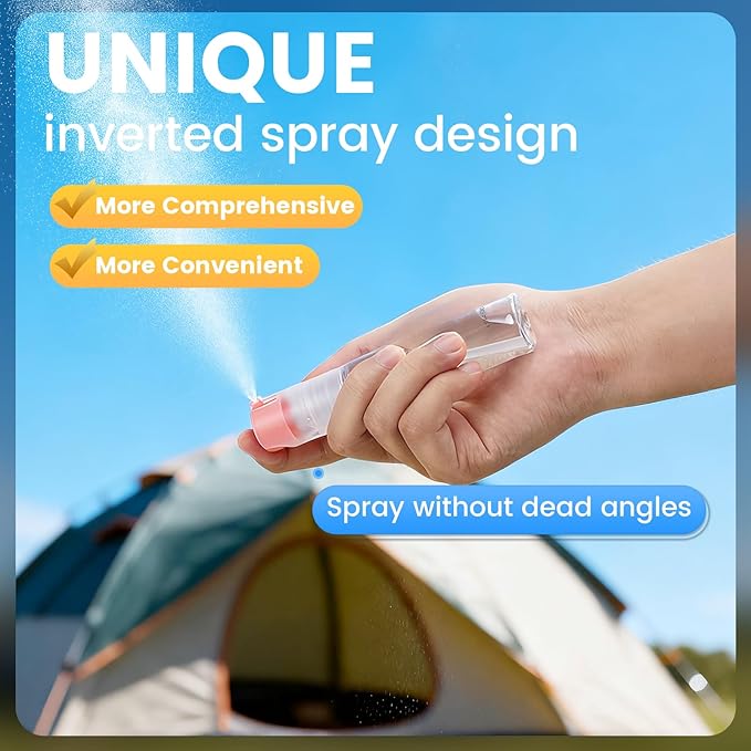 4 Pack Refillable Spray Bottle, Reversible Small Empty Spray Bottle with Fine Mist, Leak Proof - for Cleaning Solutions, Mosquito prevention, Face & Hair Mist - 4pk 1 OZ / 30 ML