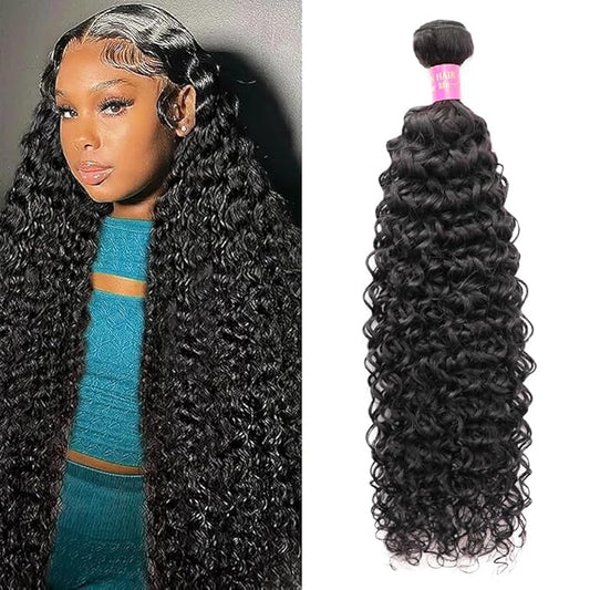 32 Inch Bundles Human Hair Water Wave 12A Grade Deep Curly Bundles Human Hair 100% Unprocessed Brazilian Virgin Sew In Bundles Natural Black