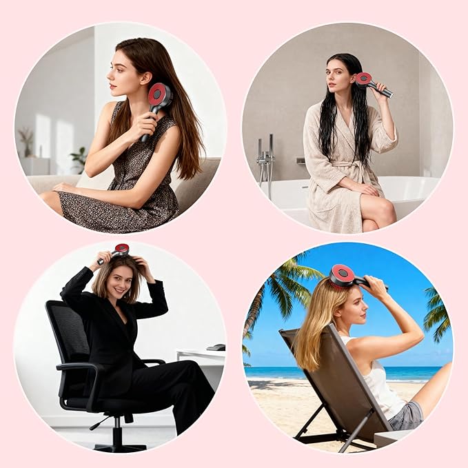4 in 1 Hair Scalp Massager Hair Growth Oil Applicator, Electric Scalp Brush for Home, IPX7 Waterproof Electric Head Massager