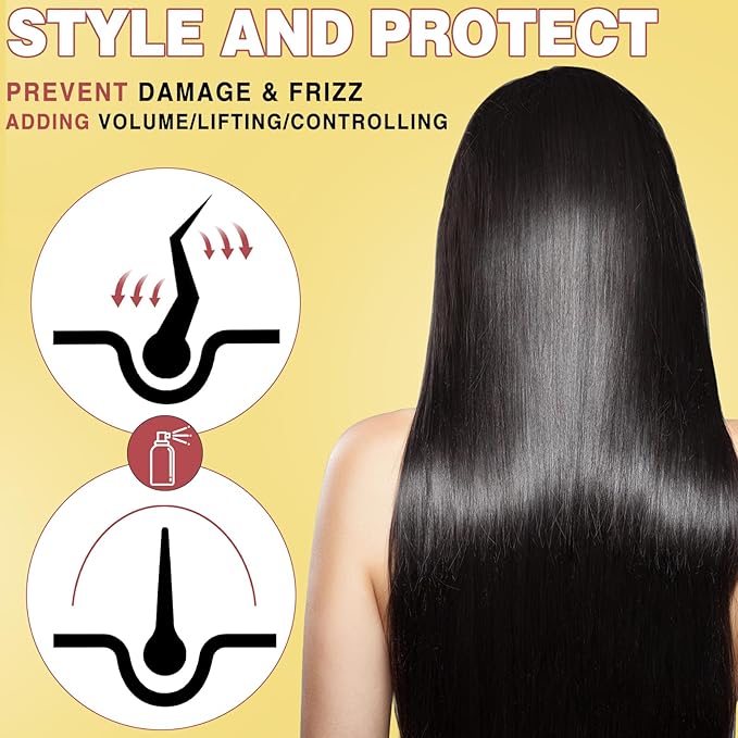 WOZUTUNT Hair Protectant, Coconut- Thermal Protector Spray, Paraben & Dye Free, Protects Heat Damage, Suitable for Daily Care