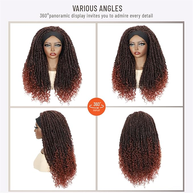 24 Inch Crochet Hair, Crochet Braids with Curly Ends, Goddess Locs Crochet Hair Light Weight & Soft for Women (Black)