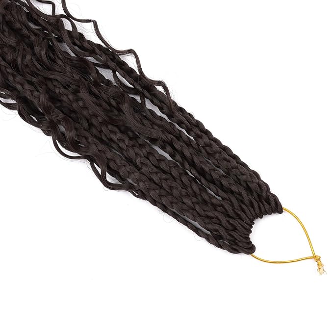 14 Inch Goddess Box Braids Crochet Hair for Black Women 8 Packs Crochet Box Braids Pre-looped Boho Box Braids Crochet Braids Synthetic Braiding Hair Extension #4