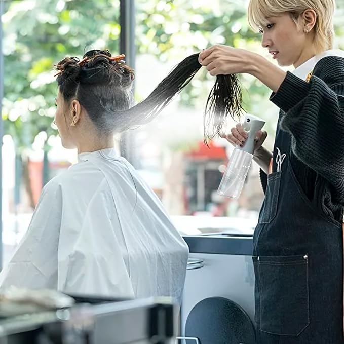 Mist Spray Bottle for Hair (10oz/300ml) - 2 Pcs Continuous Spray Bottle for Salons Cleaning Plants Gardening