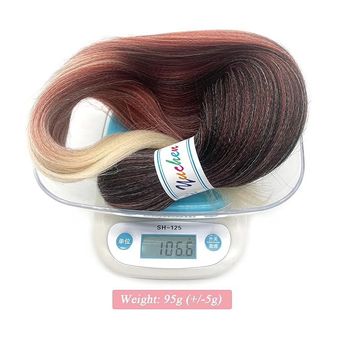 Synthetic Hair For Braids Pre Stretched Braiding Hair Ombre 1b/350/613 Braiding Hair Pre Stretched, Soft Yaki Itch Free Hot Water Setting Braiding Hair Extensions Crochet Hair 26 Inch