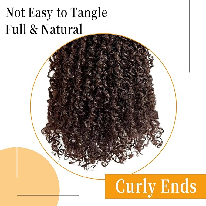 12 Inch Pre-Looped Yanky Twist Crochet Hair, 30 Strands/Pc, Mini Passion Twists, Senegalese Braiding Hair (4#, 8 Pcs/Pack)