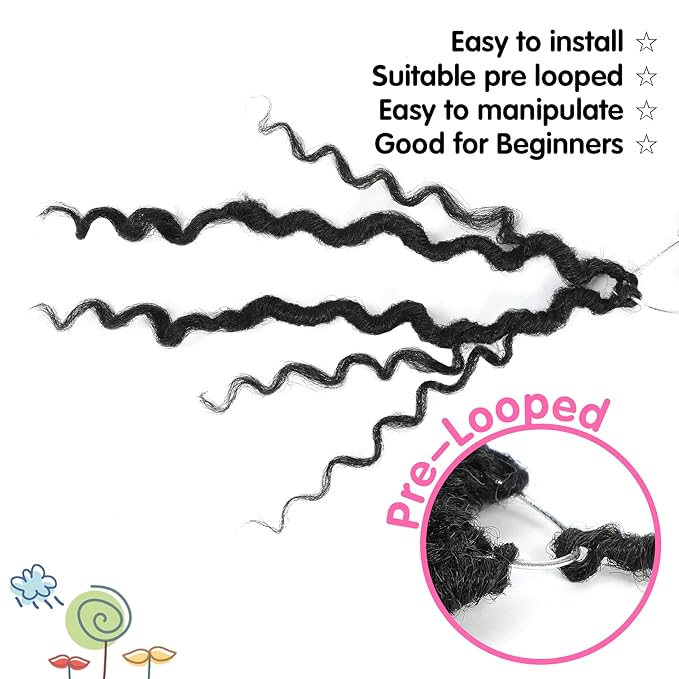 Fulcrum Goddess Locs Crochet Hair 10 Inch, 8 Packs New Faux Locs Crochet Hair for Black Women, Crochet locs with Curly Ends (10Inch (Pack of 8), 1#)