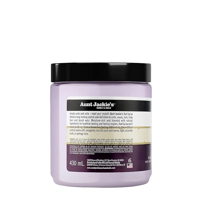 Aunt Jackie's Curl La La, Lightweight Curl Defining Custard, Enriched with Shea Butter & Olive Oil, Basic, 15 Ounce