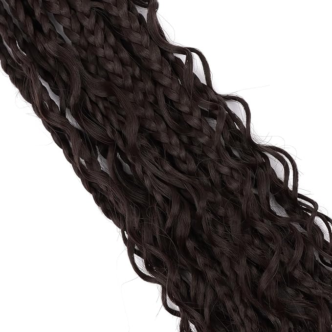 14 Inch Goddess Box Braids Crochet Hair for Black Women 8 Packs Crochet Box Braids Pre-looped Boho Box Braids Crochet Braids Synthetic Braiding Hair Extension #4