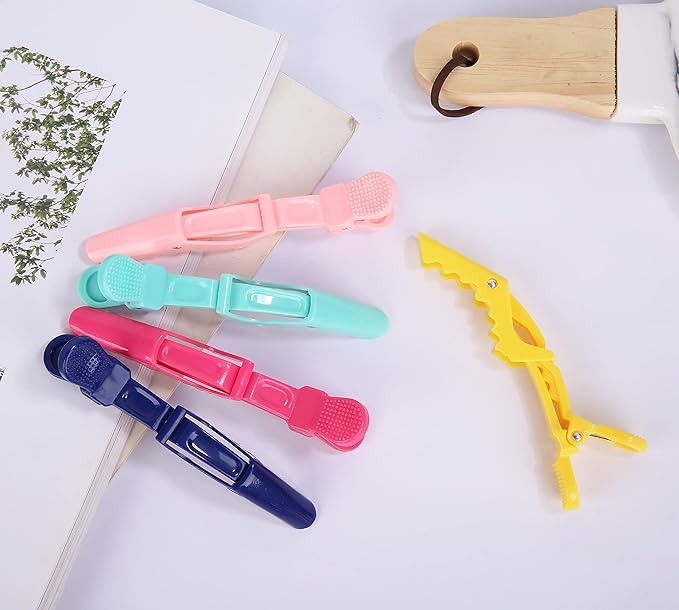 HH&LL Hair Clips for Women – Wide Teeth & Double-Hinged Design – Alligator Styling Sectioning Clips of Professional Hair Salon Quality - 10Pack (Mixed Candy)