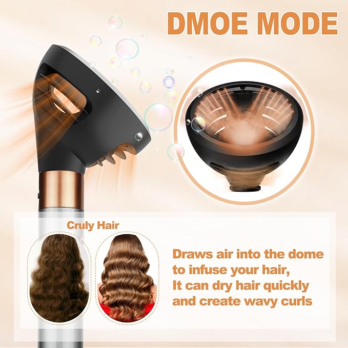 Wave Curl Diffuser Attachment for Dyson Airwrap HS01 HS05 HS08, Upgraded Hair Diffuser Nozzle Dome and Diffuse Modes to Dryer Faster and Define Curls Hair, Grey