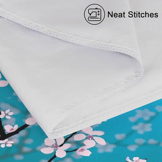 Cherry Blossom Silky Satin Pillowcase for Hair & Skin, Bed Pillow Cases with Hidden Zipper Soft Breathable Pillow Covers for Sleeping Queen Size, 20x30in