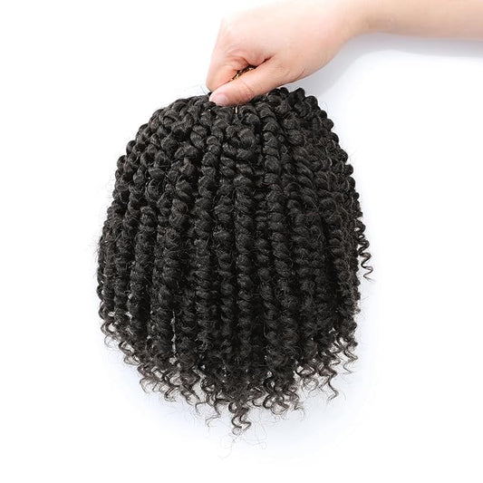 Passion Twist Crochet Hair 6Inch Passion Twist Hair 8 Packs Pre-Twisted Passion Twist Crochet Hair for Black Women Soft Passion Twist Curly Crochet Hair 6"(Pack of 8) 4#