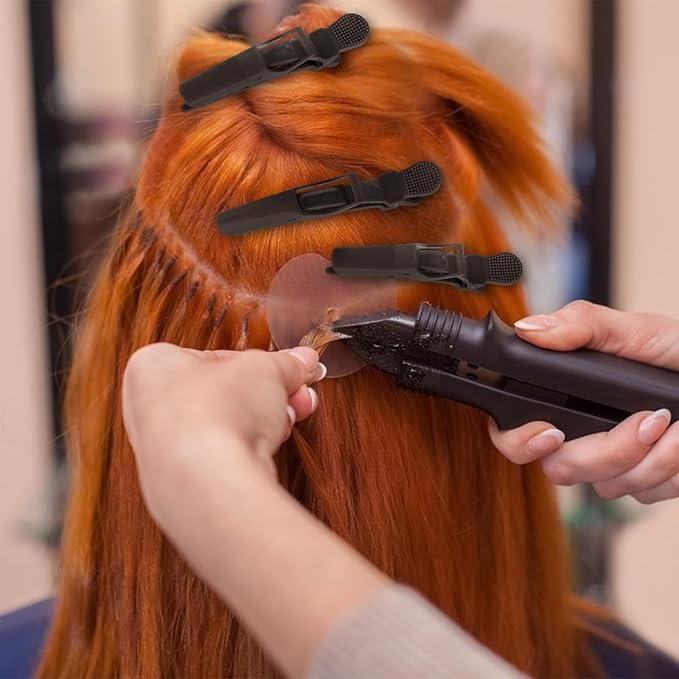 24 Pack Alligator Hair Clips, Professional Clips for Hair Sectioning, Hair Styling Accessories for Women Men Girls Teens，Dark Brown