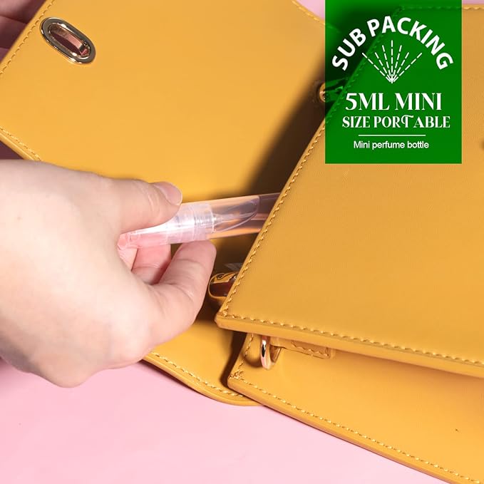 Teenitor 20Pcs Mini Spray Bottle, Travel Spray Bottle 5ml Plastic, Fine Mist Atomizer for Perfume, Mini Perfume Refillable Bottle