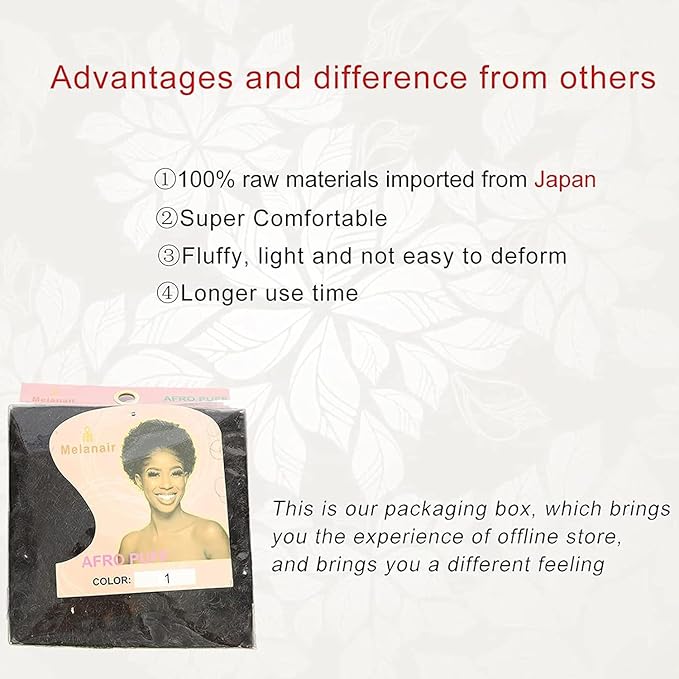 Afro Puff Drawstring Ponytail with Bangs ponytail extension for black women Short Curly Clip in Wrap Updo Hairpiece(1#) (No bangs, 1#)