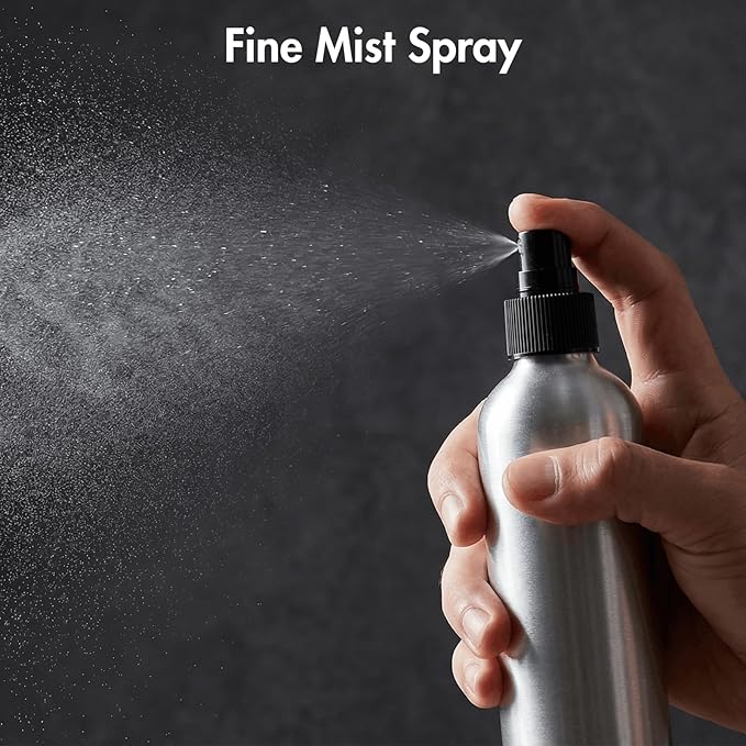 Youeon 9 Pack 8 Oz Aluminum Fine Mist Spray Bottles, Refillable & Leak-Proof Metal Empty Spray Bottle Set for Travel, Perfume, Toner, Essential Oils & Hair-Body Care
