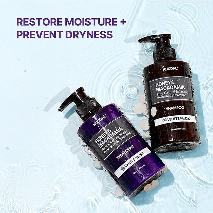 KUNDAL Korean Shampoo and Conditioner Set [Amber Vanilla] Salon-quality, Long Lasting Scent, Moisturizing, Sulfate-Free, Argan & Macadamia Oil, Korean Hair care,16.9 fl oz each, Stocking Stuffers