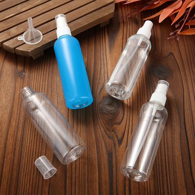 APACALI 30PCS 4 Oz Mini Mist Spray Bottle - Clear Fine Small Empty Travel Bottles - Reusable Liquid Containers for Perfume, Plant, Water (120ml)
