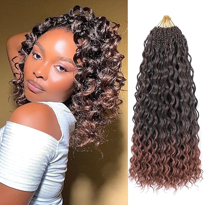 14 Inch Ocean Wave Crochet Hair Twist Crochet Braids 9 Packs Curly Crochet Hair for Black Women Short Deep Wave Braiding Hair Pre Looped Synthetic Hair Extensions (T30)