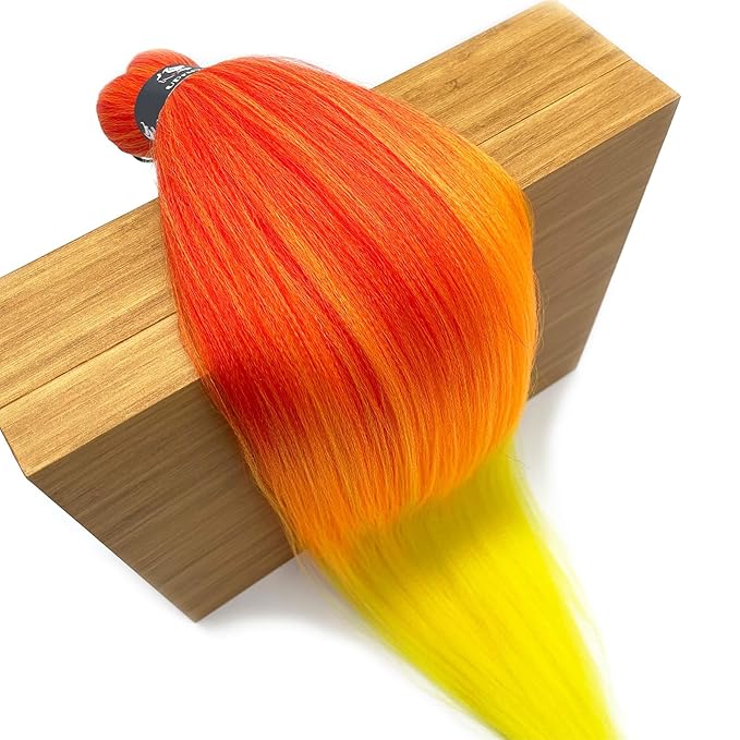 Red Orange Yellow Ombre Braiding Hair Pre Stretched Kanekalo Colored Braiding Hair Extensions for Braiding Box Braids Prestretched Pre Sectioned Braiding Hair Ombre 26 inch