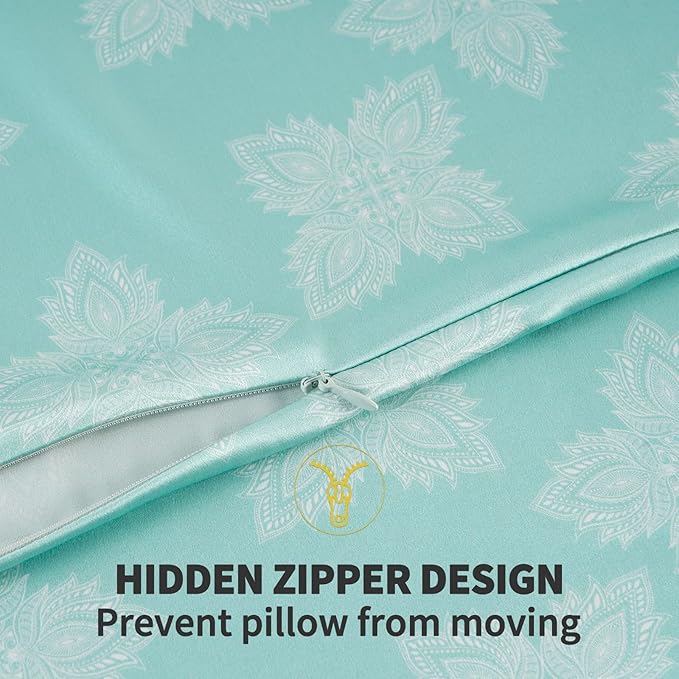 ZIMASILK 100% Pure Mulberry Silk Pillowcase for Hair and Skin Health, Soft and Smooth, Both Sides Premium Grade 6A Silk, 600 Thread Count, with Hidden Zipper, 1pc (Standard 20"x26", Mint Green)
