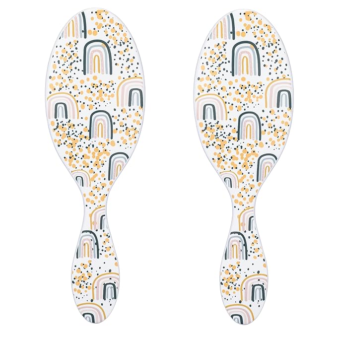 Wet Brush Kids Detangler Hair Brushes - Rainbows - Midi Detangling Brush With Ultra-Soft IntelliFlex Bristles Glide Through Tangles With Ease - Pain-Free Comb For All Hair Types (Pack of 2)