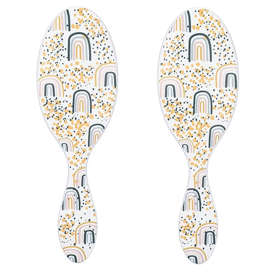 Wet Brush Kids Detangler Hair Brushes - Rainbows - Midi Detangling Brush With Ultra-Soft IntelliFlex Bristles Glide Through Tangles With Ease - Pain-Free Comb For All Hair Types (Pack of 2)