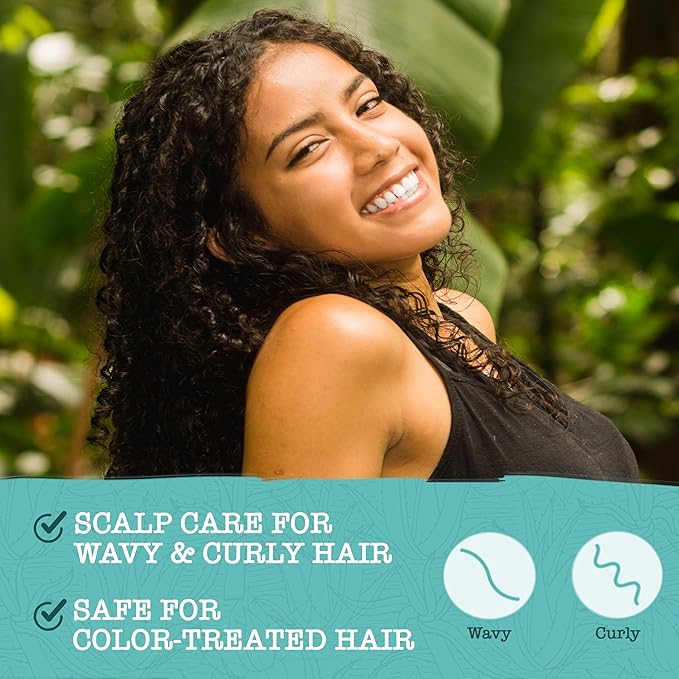 Maui Moisture Scalp Care Clarifying Shampoo, Apple Cider Vinegar Curly Hair Shampoo Moisturizes & Removes Scalp Build-Up, Sulfate-Free Surfactants, 13 fl. oz