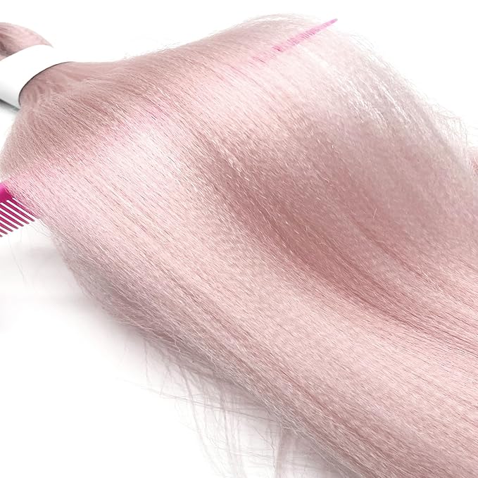 Rose Gold Braiding Hair Pre Stretched 30 inch Colored Hair Extensions for Braiding Pre Stretched Braiding Hair Kanekalo Box Braids Long Micro Knotless Prestretched Braiding Hair (Pack of 3)