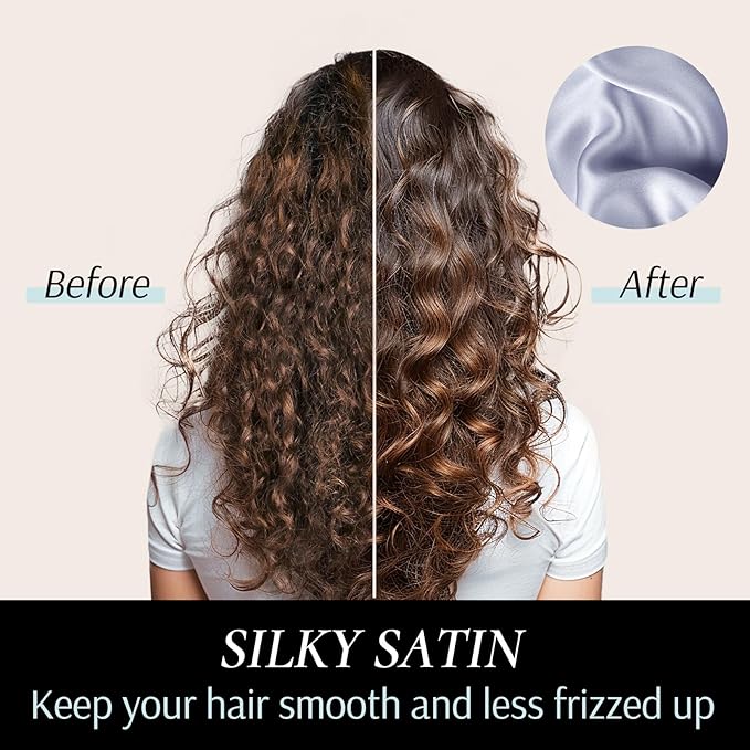 Zenssia Satin Lined Hair Bonnet for Sleeping, Sleep Cap for Women and Men with Adjustable Strap, Stay On All Night Hair Wrap, Dark Green, Pack of 1