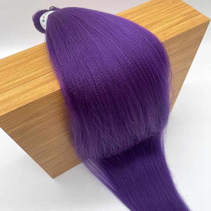 Purple Hair Extensions For Braids Kids Long Purple Braiding Hair Pre Stretched 26 Inch Synthetic Hair For Braiding Knotless Hypoallergenic Non Toxic Pre Sectioned Braiding Hair 3Packs