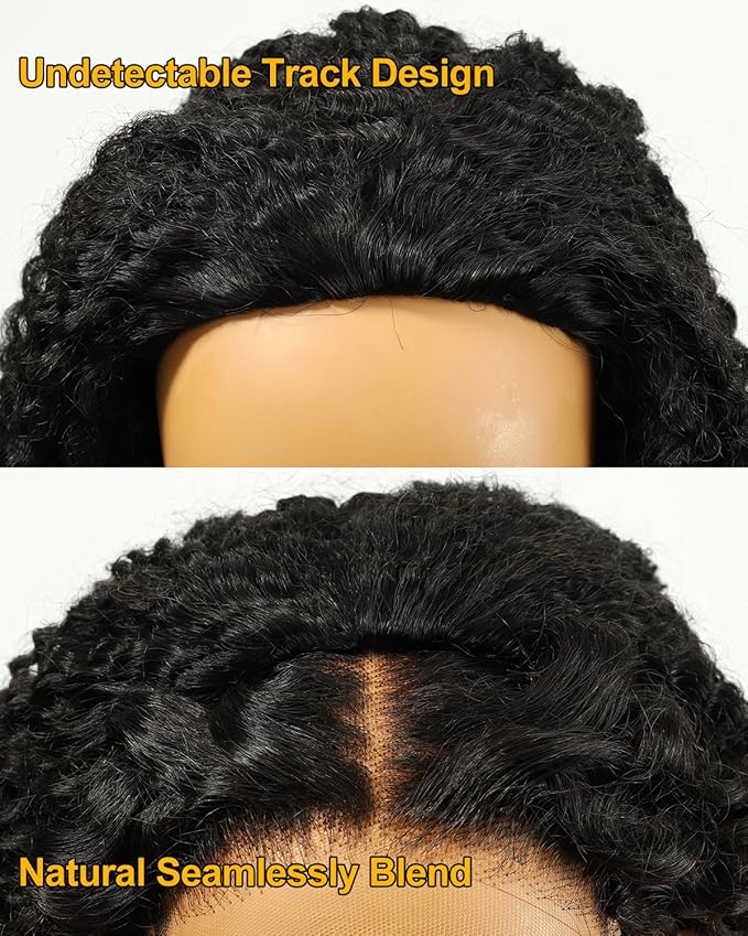 BEEOS Half Wig Human Hair for Women 20 Inch, Burmese Curly with Spiral Curls End Gluless Half Wigs 180% Density, Wear Go Beginner Friendly 20 Inch