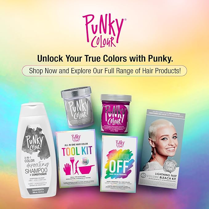 Punky Colour 3-in-1 Color Depositing Hair Cleanser & Conditioner, 8.5 fl oz. (Diamondista)