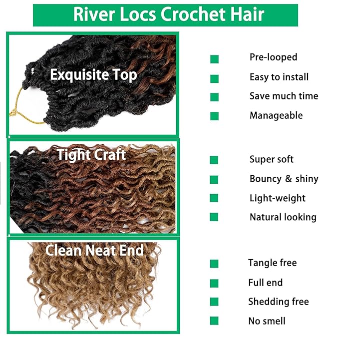 Faux Locs Crochet Hair 10 Inch Ombre Goddess Locs Curly Pre Looped Crochet Braids with Curly Ends Boho Hippie Synthetic Hair Extensions (6 packs, #1b/30/27)