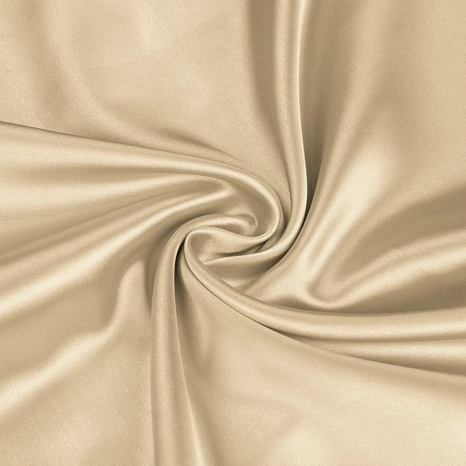 BEDELITE Satin Body Pillow Cover, Super Soft and Cooling Body Pillow Pillowcase for Hair and Skin, Breathable Silky Full Long Pillowcase Cover(20"x54", Champagne)