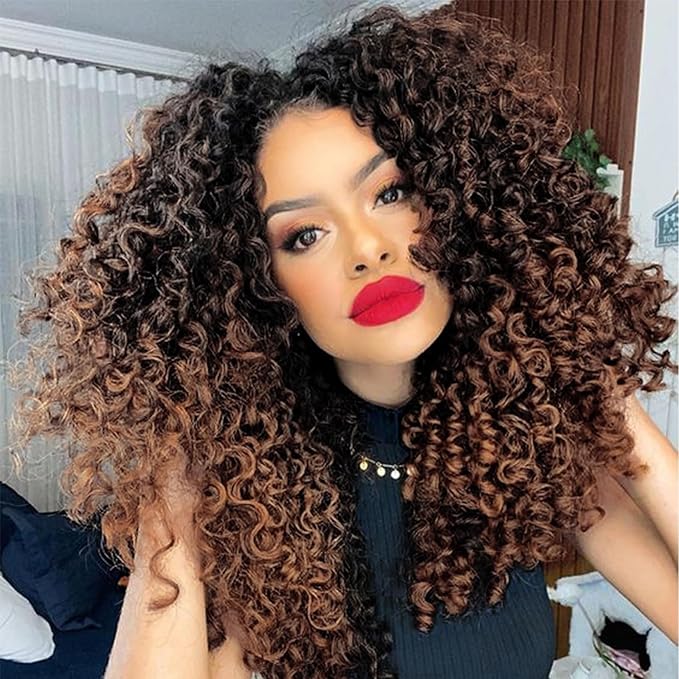 7 Packs GoGo Curl Crochet Hair 14 Inch Short Curly Crochet Hair for Women Beach Curl Water Wave Deep Twist Crochet Braids Synthetic Braiding Hair Extensions (14 Inch, T1B/4/30)