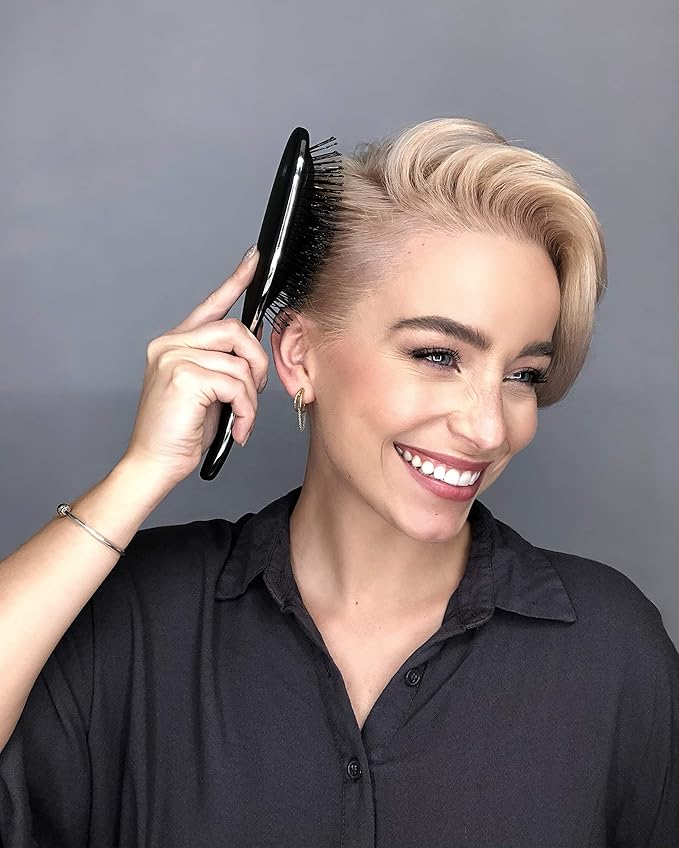 Framar Detangling Brush for Curly Hair – Hair Brushes for Women Detangler, Wet Detangler Hair Brush Wet, Wet Hairbrush For Women, Hairbrushes, Wet Hair Brush Detangler – Reduces Hair Breakage Black