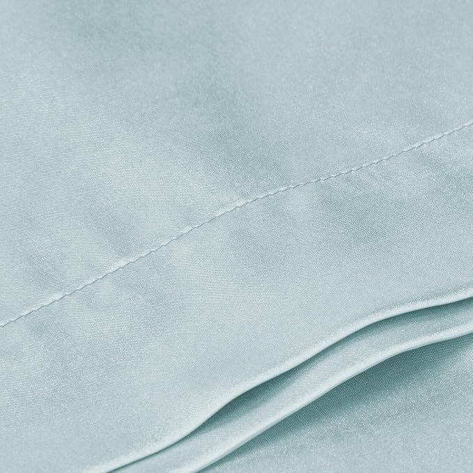 BEDELITE Satin Body Pillow Cover, Super Soft and Cooling Body Pillow Pillowcase for Hair and Skin, Breathable Silky Full Long Pillowcase Cover(20"x54", Stone Blue)