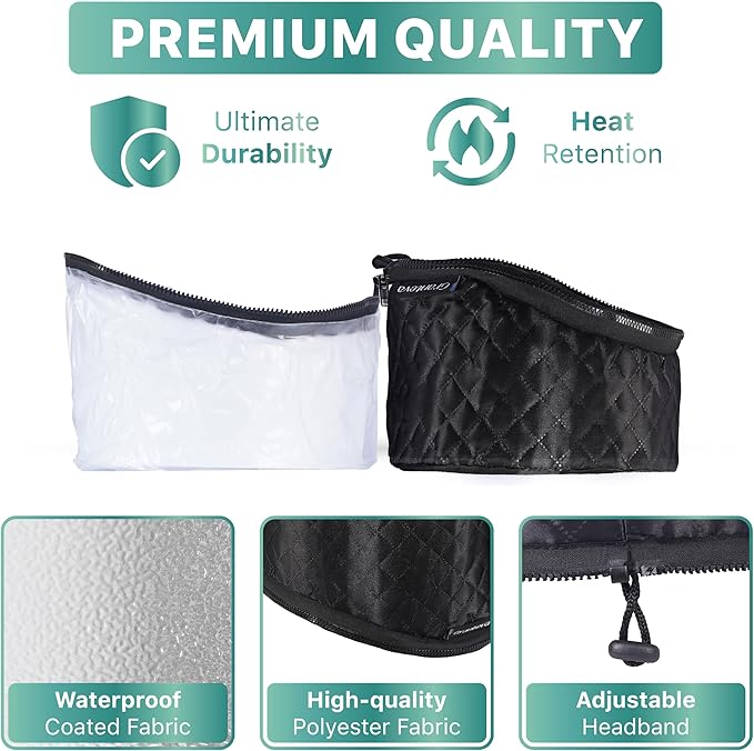 High-Power Hair Steamer Cap for Natural Hair – Deep Conditioning, Easy to Use, Adjustable Heat & Timer, at-Home Salon Treatment for Black Hair Care, Moisture & Repair Treatment for Healthy Hair