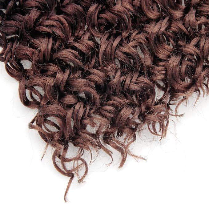 YXCHERISHAIR 8 Packs Curly Crochet Hair GoGo Curl Crochett hair for Women Deep Wave Braiding hair,Synthetic Bohemian Crochet hair Extensions(1B/33/30, 14inch)