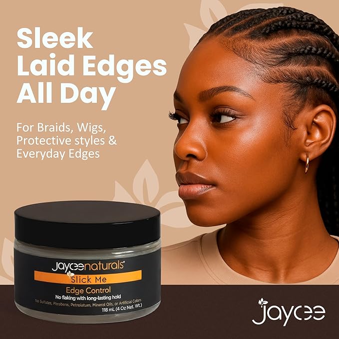 Slick Me Edge Control for 4C Hair - Water-Based Hair Gel Firm Hold for Textured Hair, Locs, Braids & Updos - Long-Lasting Hold, No Residue, Non Greasy No Flaking, 4 Oz