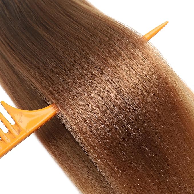 Ombre Braiding Hair Pre Stretched 24inch 8packs, Blonde Brown Pre Stretched Braiding Hair Professional Crochet Braids for Women T1 30 27