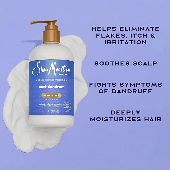Shea Moisture Anti-Dandruff Conditioner Apple Cider Vinegar & Salicylic Acid For Soft & Smooth Hair System for a Healthier Scalp 13 oz