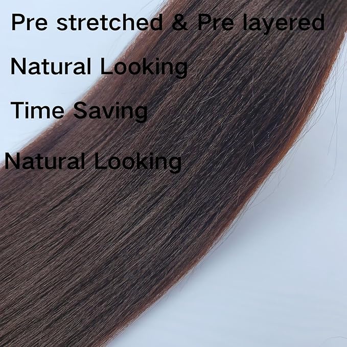 Kids Braiding Hair Pre stretched 16 inches Color 4 Yaki ez Braid Braiding Hair for Kids Knotless Braids